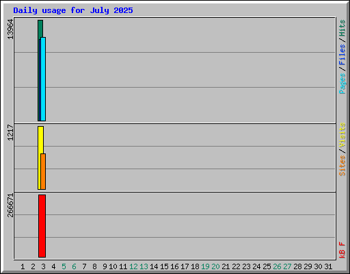 Daily usage for July 2025