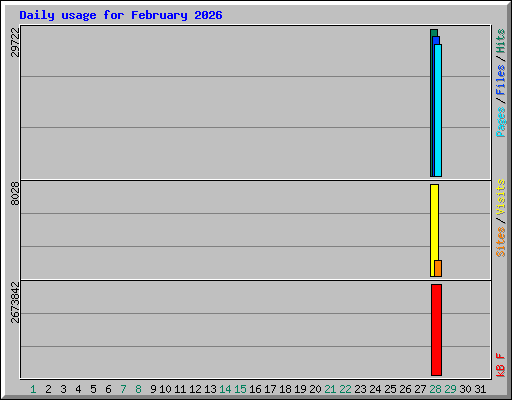 Daily usage for February 2026