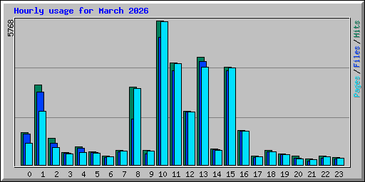 Hourly usage for March 2026