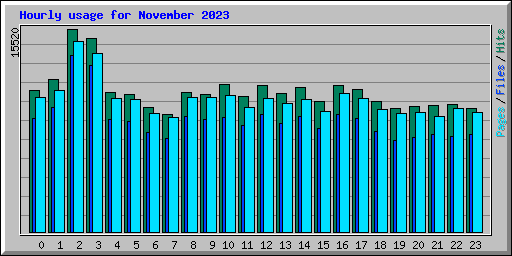 Hourly usage for November 2023